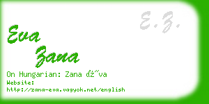 eva zana business card